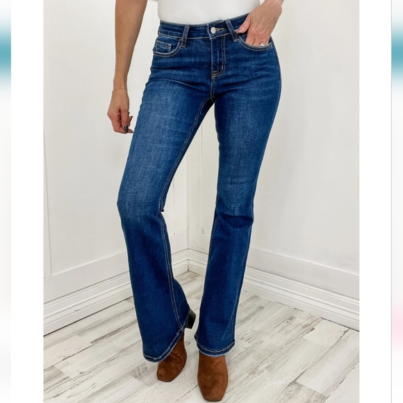 Vervet by Flying Monkey Mid Rise Flare Jeans Plus Size 16W Lovervet - Picture 9 of 16